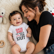 Personalised Baby & Auntie Bodysuit | Funny Aunt Baby Grow Gift | 2 Styles | Preemie to 18-24 Months