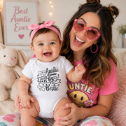 Personalised Baby & Auntie Bodysuit | Funny Aunt Baby Grow Gift | 2 Styles | Preemie to 18-24 Months