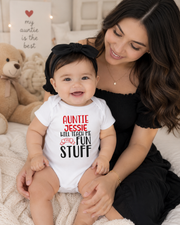 Personalised Baby & Auntie Bodysuit | Funny Aunt Baby Grow Gift | 2 Styles | Preemie to 18-24 Months