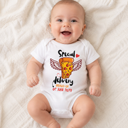 Special Pizza Delivery Baby Announcement Bodysuit | Pregnancy Reveal Baby Grow | Gender & Date Reveal