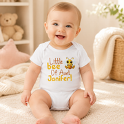 Personalised Best Aunt Baby Bodysuit | Peanut Bee Pumpkin Styles | Auntie Baby Grow Gift