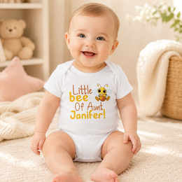 Personalised Best Aunt Baby Bodysuit | Peanut Bee  Styles | Auntie Baby Grow Gift