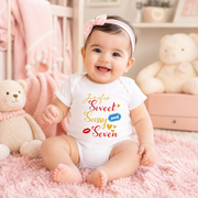 Personalised Monthly Milestone Babygrow | Custom Name 1-12 Months