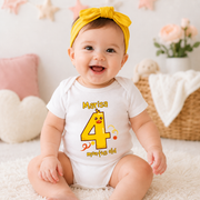 Personalised Duck Monthly Milestone Bodysuit | Custom Name Baby Grows Set 1-12 Months