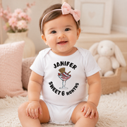Personalised Dessert Monthly Milestone Bodysuit | Sweet Theme Custom Name Baby Grows 1-12 Months