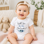 Will You Be My Godmother? Baby Bodysuit | Godmother Proposal Vest | 3 Styles | Newborn Gift