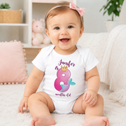 Personalised Mermaid Monthly Milestone Bodysuit | Custom Name Baby Grows Set 1-12 Months