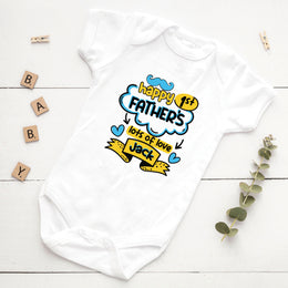 My First Father's Day Baby Bodysuit | Personalised Dad Gift