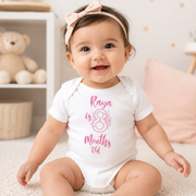 Personalised Floral Pink Monthly Milestone Bodysuit | Custom Name Baby Grows Set 1-12 Months