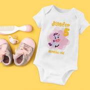 Personalised Cute Unicorn Monthly Milestone Bodysuit | Custom Name Baby Grows Set 1-12 Months