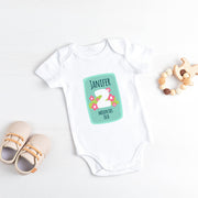 Personalised Funky Colourful Monthly Milestone Bodysuit | Custom Name Baby Grows Set 1-12 Months