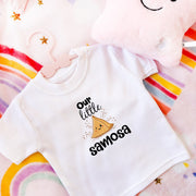 Personalised Little Momo & Samosa Baby Bodysuit & T-Shirt | Funny Food Theme Baby Grow Gift