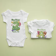 Personalised Cute Animal Monthly Milestone Bodysuit | Custom Name Baby Vest Set 1-12 Months