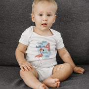 Personalised Animal Theme Monthly Milestone Bodysuit | Custom Name Baby Grows Set 1-12 Months