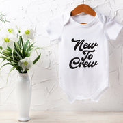 Personalised New to the Crew Baby Bodysuit | Custom Name Newborn Gift | 4 Styles | Coming Home Outfit