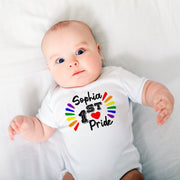 Personalised Pride Baby Bodysuit | First Pride Baby Vest | Custom Name | 2 Styles | Preemie-24M
