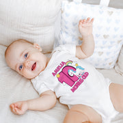 Personalised Animal Monthly Milestone Bodysuit | Pink & Blue Custom Name Baby Grows 1-12 Months