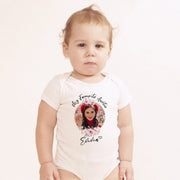 My Favourite Auntie Photo Baby Bodysuit | Personalised Aunt & Baby Picture Gift | 2 Styles