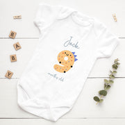 Personalised Dinosaur Monthly Milestone Babygrow | Custom Name Baby Vest 1-12 Months Set