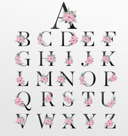 Personalised Name Alphabet Cushion | Black & Pink Letter Custom Name Pillow | Birthday Gift | 16x16