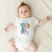 Personalised Little Mermaid Monthly Milestone Bodysuit Set | Custom Name Baby Grows 1-12 Months