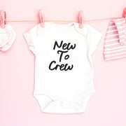 Personalised New to the Crew Baby Bodysuit | Custom Name Newborn Gift | 4 Styles | Coming Home Outfit