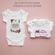 Will You Be My Godmother? Proposal Baby Bodysuit | Personalised Godmother Request Baby Grow