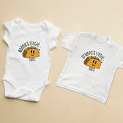 Personalised Little Taco Baby Bodysuit & T-Shirt | Funny Food Theme Baby Grow Gift