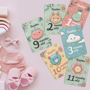 Cute Personalised Baby Milestone Cards  | Cute Monthly Milestone Cards For newborn |  Newborn Birth Gifts
