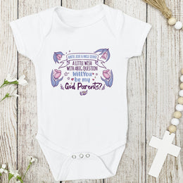 Will You Be My Godparent? Baby Bodysuit | Godparent Proposal Vest | 2 Styles | Christening Gift