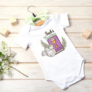 Personalised Baby Baptism & Communion Bodysuit | Christening Outfit with Name | Blue & Pink