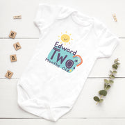 Personalised Name Monthly Milestone Bodysuit | Custom Baby Grows Set 1-12 Months | Birthday Gift