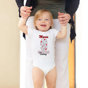 Personalised Love & Hearts Monthly Milestone Bodysuit | Custom Name Baby Grows Set 1-12 Months