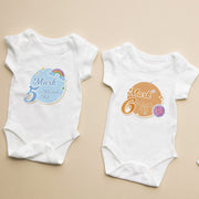 Personalised Monthly Milestone Baby Bodysuit | Custom Name Baby Grows Set for Each Month 1-12
