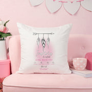 Personalised Newborn Baby Birth Stats Cushion | Custom Name & Birth Info Baby Pillow | 2 Styles