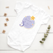 Personalised Monthly Milestone Baby Bodysuit | Custom Name Baby Grows Set for Each Month 1-12