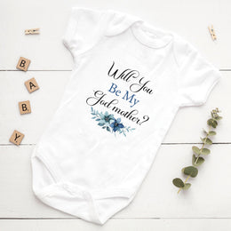 Will You Be My Godmother? Baby Bodysuit | Godmother Proposal Vest | 3 Styles | Newborn Gift