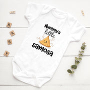 Personalised Little Momo & Samosa Baby Bodysuit & T-Shirt | Funny Food Theme Baby Grow Gift