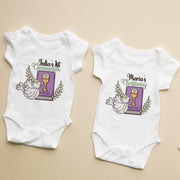 Personalised Baby Baptism & Communion Bodysuit | Christening Outfit with Name | Blue & Pink