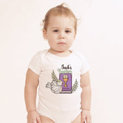 Personalised Baby Baptism & Communion Bodysuit | Christening Outfit with Name | Blue & Pink