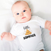 Personalised Little Momo & Samosa Baby Bodysuit & T-Shirt | Funny Food Theme Baby Grow Gift