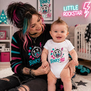 Binky 182 Babybody, Pop-Punk Baby-Weste, Punkrock-Baby-Strampler, Alternative Babykleidung, Rockmusik-Babygeschenk, Binky 182 Neugeborenen-Outfit