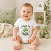 A Lil Bit Irish Baby Bodysuit & T-Shirt | Shamrock Baby Vest, Irish Heritage Newborn Gift & St Patrick’s Day Outfit