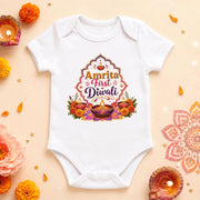 Personalised My First Diwali Baby Bodysuit | Custom Name Diwali Festival Baby Vest | 2 Designs | Newborn-24M