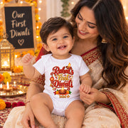 Personalised Baby's First Diwali Bodysuit | Custom Name Diwali Baby Vest | My First Diwali Outfit | 2 Designs | NB-24M